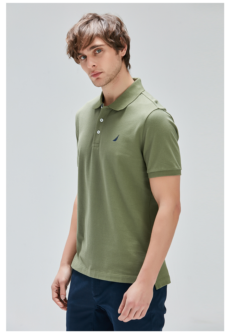 美国 NAUTICA 诺帝卡 男士网眼珠地棉Polo衫 图5