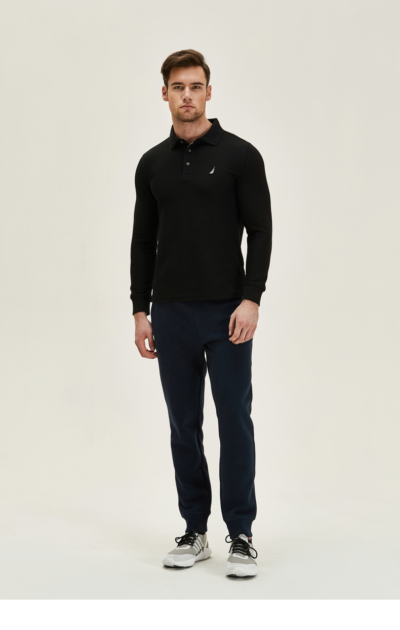 美国 NAUTICA/诺帝卡 男士长袖商务休闲Polo衫 图2