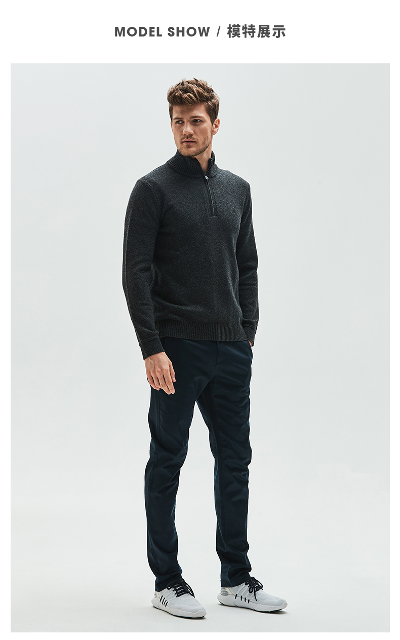 美国 NAUTICA 诺帝卡 男士休闲半开襟羊毛衫 图2