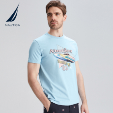 Футболка мужская nautica/诺帝卡男装t恤夏季时尚印花短袖圆领t恤to1220 NAUTICA/T