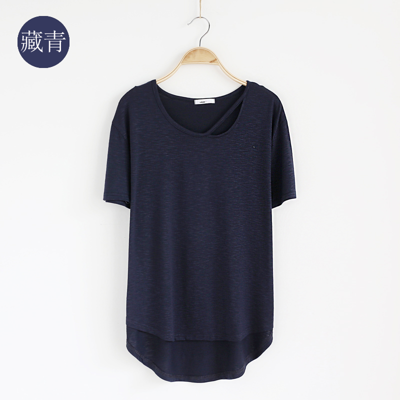 Quần áo tập nhảy hiện đại, áo thun cotton cotton rỗng, áo thun ngắn tay, quần áo tập yoga mùa hè - Khiêu vũ / Thể dục nhịp điệu / Thể dục dụng cụ giày múa đen