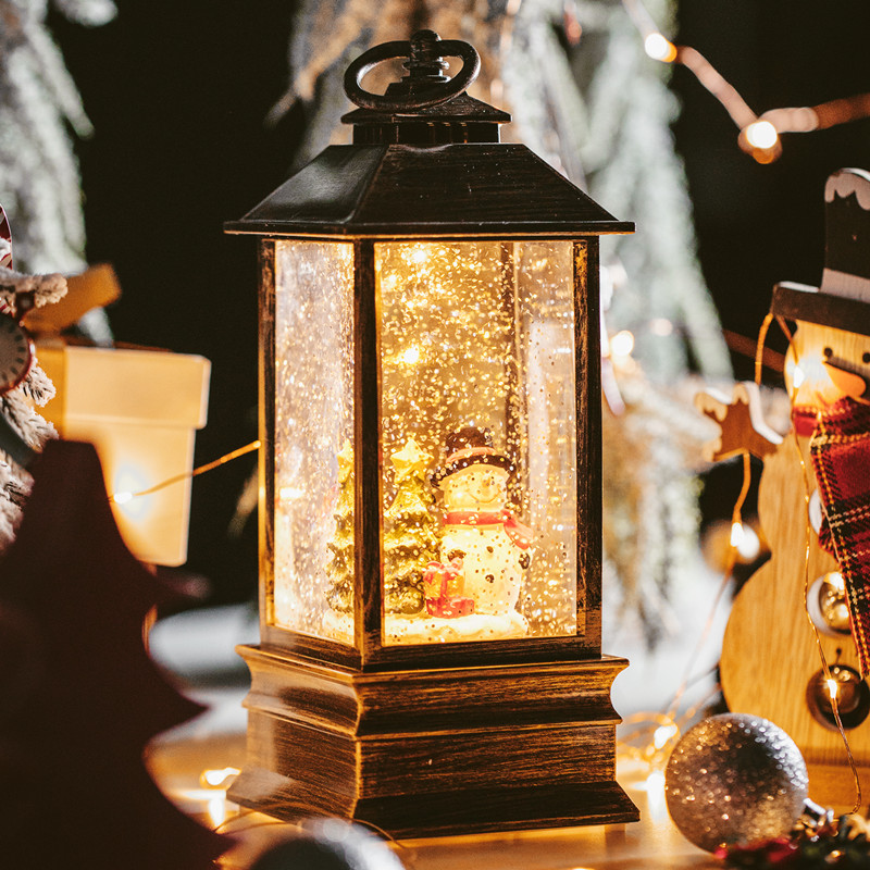 Christmas snowman windproof lamp ornaments crystal ball Christmas music box girl girl Music Box children's birthday gift