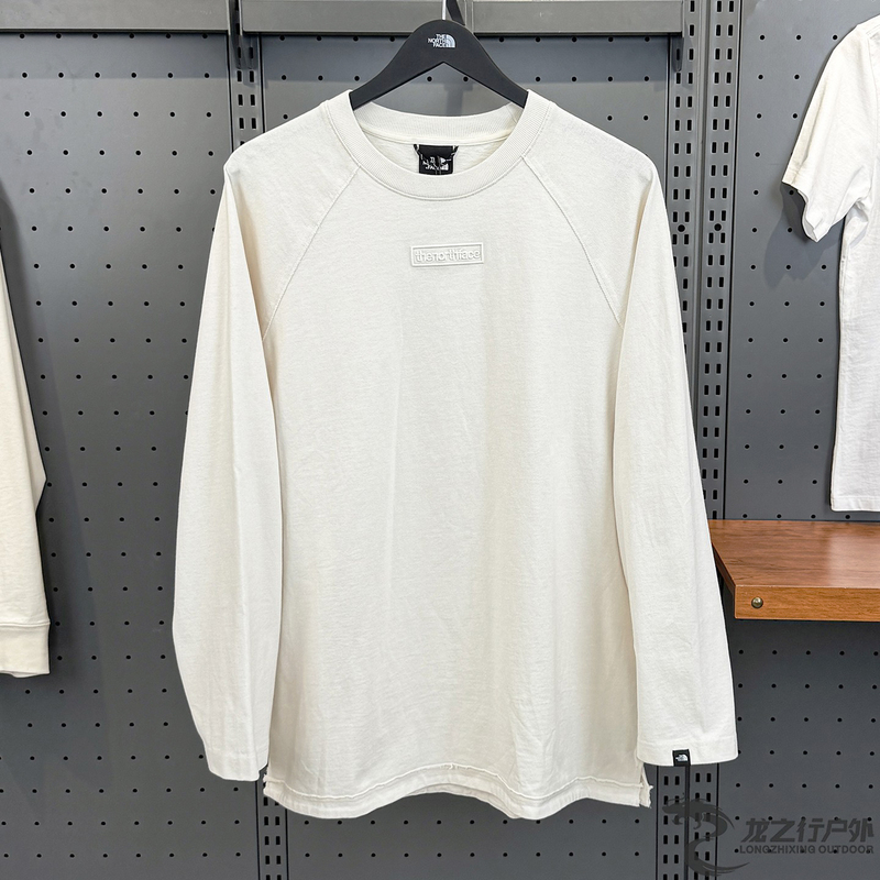 25 Autumn/Winter New the North Face Men's Crew Neck Pure Cotton Breathable Loose Long Sleeve T-Shirt 8Btk