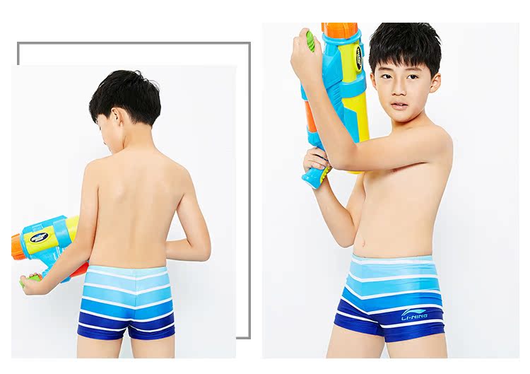 Đồ lót trẻ em Li Ning Đồ bơi cho bé trai Bé trai Đồ bơi cho bé Quần bơi Học sinh Quần short Spa Đồ bơi - Bộ đồ bơi của Kid đồ bơi cho bé gái 11 tuổi
