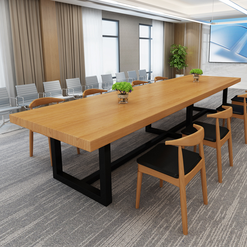 Large Solid Wood Conference Table Long Table Simple Modern Long