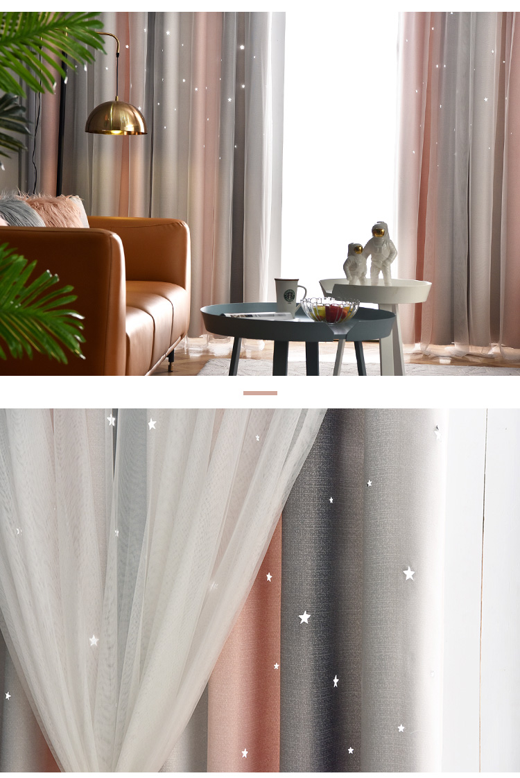 Rèm cửa màu đỏ che bóng đơn giản Bắc Âu Sao đôi phòng ngủ cô gái mới bay cửa sổ hoàn thành rèm vải - Phụ kiện rèm cửa phu kien rem cua