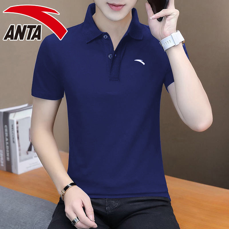 Anta polo shirt men's short-sleeved t summer loose breathable tide brand fashion casual men's student sports T-shirt men's clothing