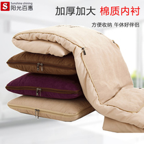 Womens mens sleeping pillow quilt dual-use pillow office car inner nap pillow artifact folding air conditioning quilt