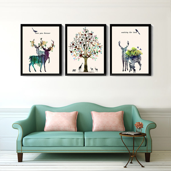 GRANITER 格兰尼特 现代简约客厅装饰画 三联画 壁画 天猫优惠券折后￥53起包邮（￥88-35）