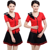 Love Beauty Xin Thinking Stewardess Uniformed Professional Suit Hotel Ktv Bar Princess Attendant Working Suit Short Sleeve Summer Dress