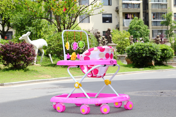 Walker 6 7-18 tháng bé sơ sinh baby boy girl child anti-rollover đa chức năng tay đẩy có thể ngồi