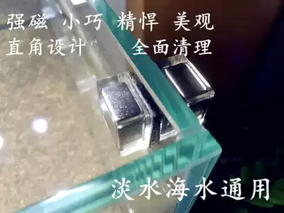 Magnetic brush small mini grass carp sea tank brush strong magnetic force brush strong suction erase algae glass cleaning tool brush