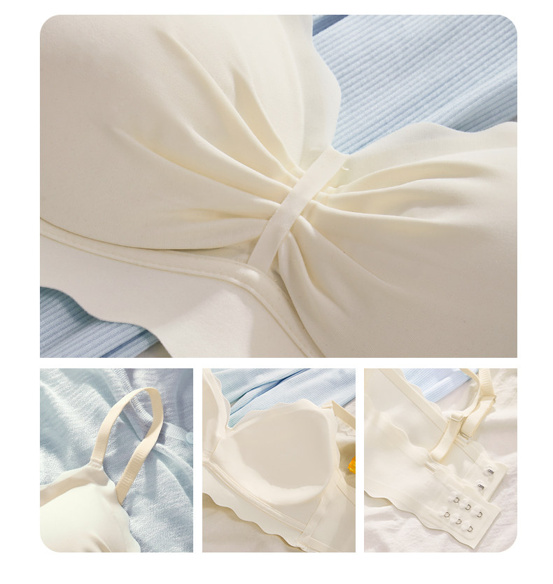 夏季薄款无痕内衣女小胸聚拢新款防下垂收副乳少女文胸罩套装透气详情4