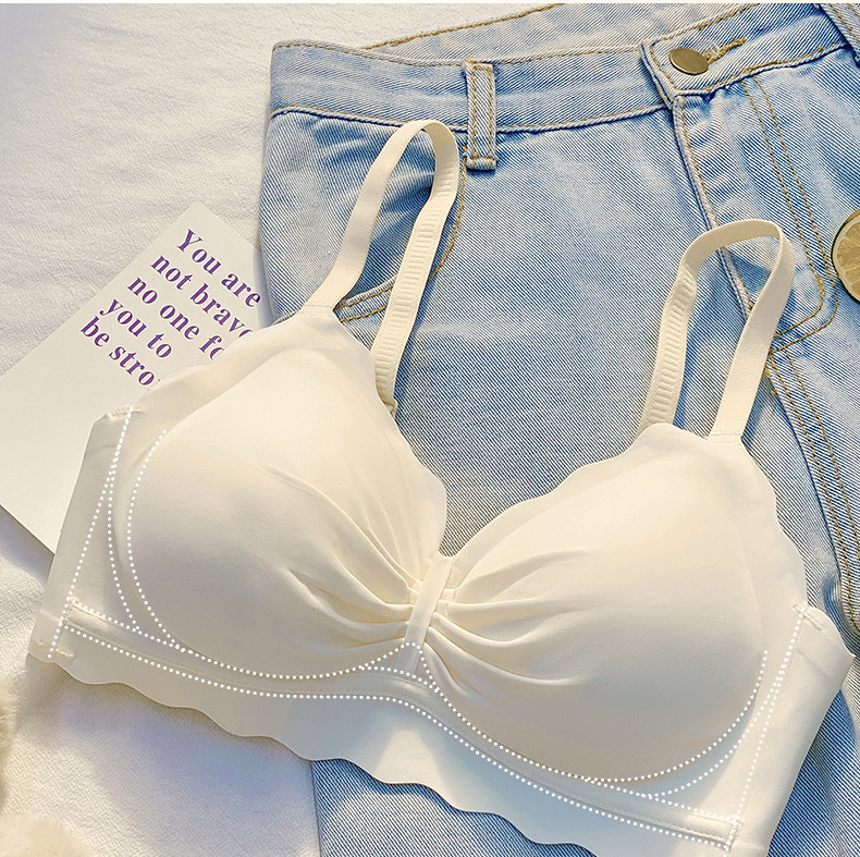 夏季薄款无痕内衣女小胸聚拢新款防下垂收副乳少女文胸罩套装透气详情8
