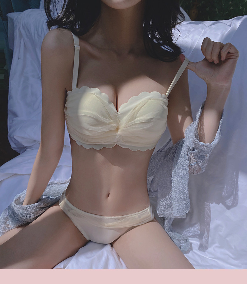 无肩带内衣女聚拢防滑无钢圈隐形小胸显大文胸日系抹胸一字肩胸罩详情36