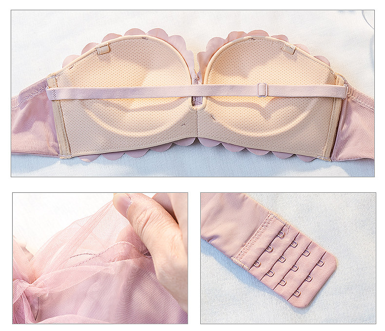 无肩带内衣女聚拢防滑无钢圈隐形小胸显大文胸日系抹胸一字肩胸罩详情41