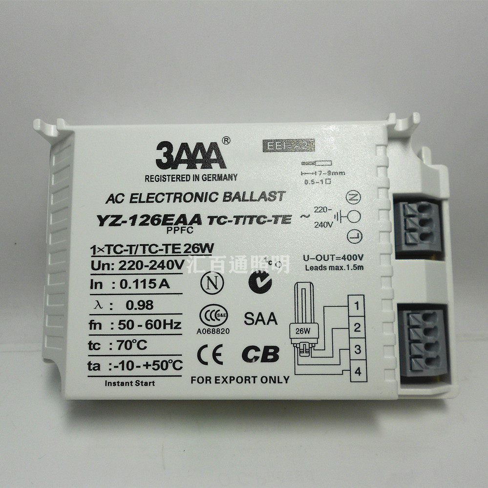 3AAA YZ-126EAA YZ-226EAA TC-T TC-TE Electronic intubation ballast 1*26 2*26