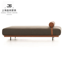  Nordic household leather cloth bed tail stool Modern simple shoe stool porch stool Italian minimalist living room long rest stool