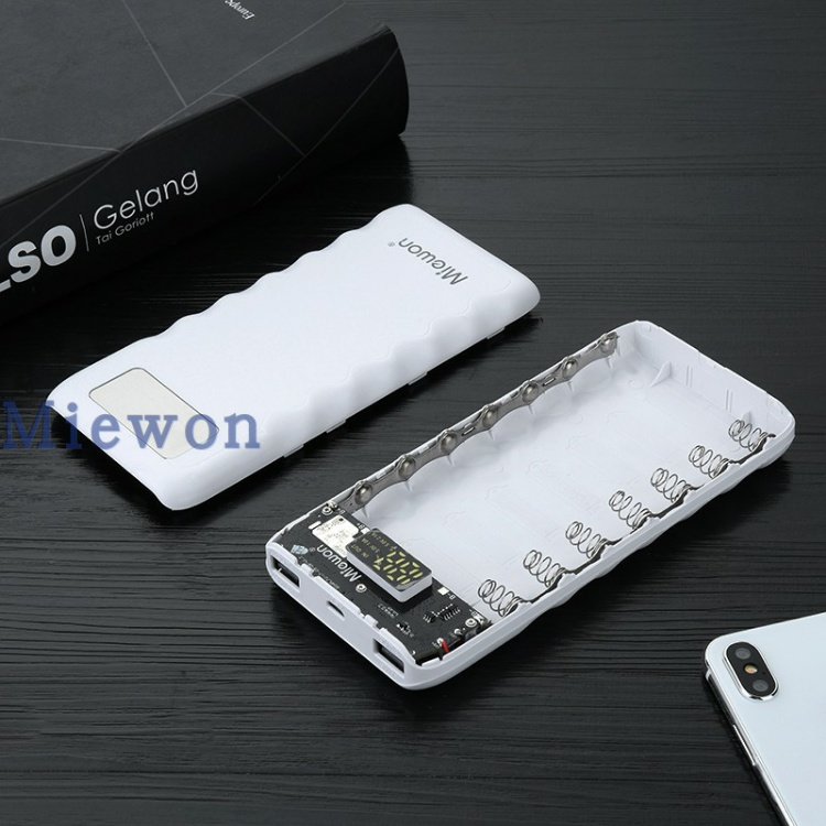 Solderless cắm trại hộp điện thoại di động 18650 với bảo vệ mắt hiển thị kỹ thuật số sạc bộ vỏ bo mạch chủ