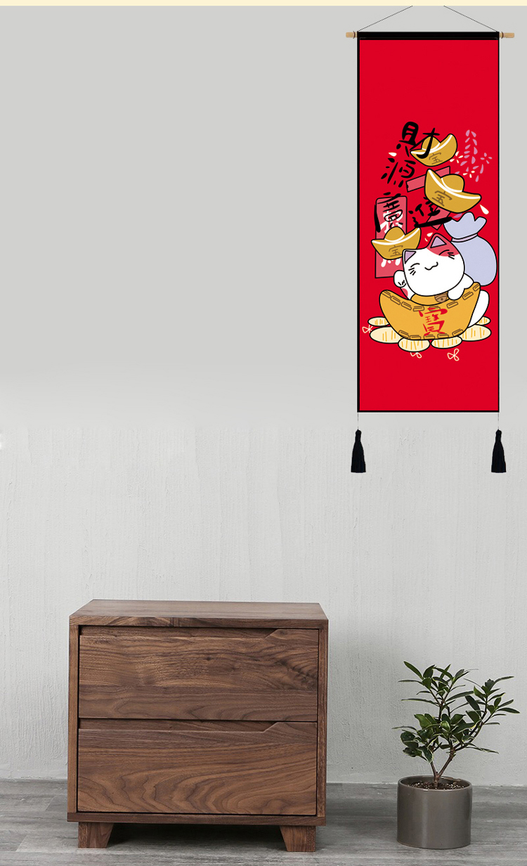 Phòng khách B & B treo tường tấm thảm vải treo vải trang trí nhà hàng sushi nhà hàng trang trí tranh mèo may mắn - Tapestry thảm treo tường