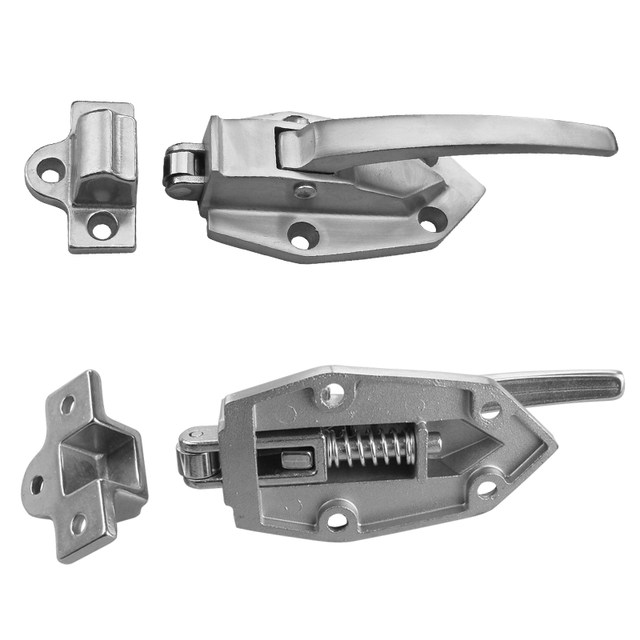 Iesco Stainless Steel Freezer Handle Oven Hinge Door Lock Cold Storage Door Handle Lock Oven Handle Latch Lock 6inch