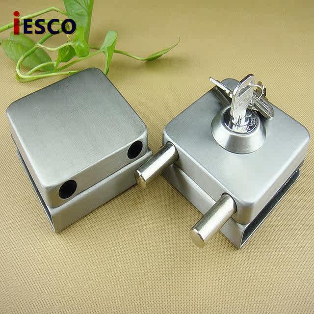 Stainless Steel Glass Door Lock Latch Lock Column Square Lock Central Door Lock Opening Door Lock Double Door Single Opening