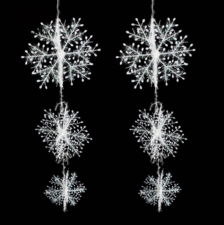Christmas decorations Christmas Snowflake Seven colorful snowflakes Three series Christmas items Christmas items Christmas tree decorations pendants