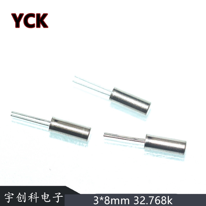 Cylindrical 3*8mm (32 768K)quartz crystal 32768 passive crystal