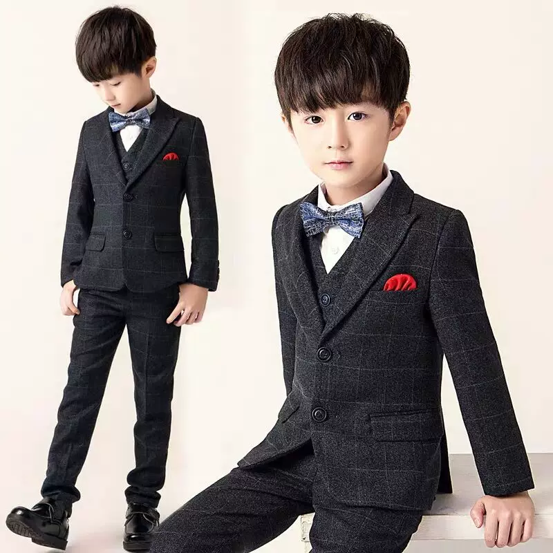 Children's classic suit for boys, piano performance costume