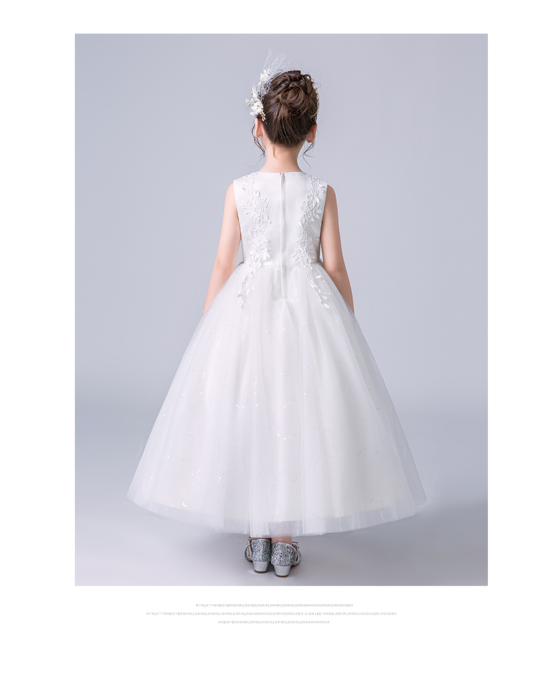 Lilan Duo trắng cô gái công chúa váy dài hoa cô gái ăn mặc trẻ em đàn piano trang phục cô gái buổi tối ăn mặc váy cưới bộ quần áo vest cho bé trai