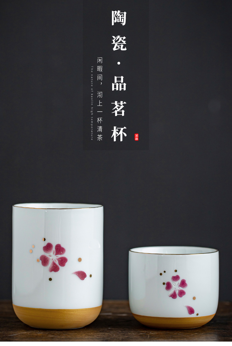 Japanese glass ceramic restoring ancient ways is the name plum flower cup large hotel restaurant tea cup home ultimately responds CPU master CPU