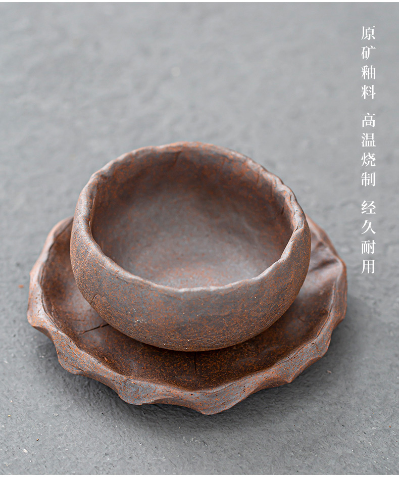 Japanese coarse pottery hand hat to kung fu tea tea cups of tea cups masters cup sample tea cup small bowl