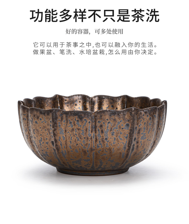 Japanese ceramic fruit bowl large dishes restoring ancient ways of household fruit basin contracted variable circular lotus deep dish dish plate