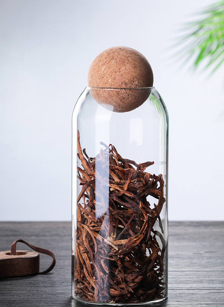 Japanese high borosilicate glass coffee bean storage tank tea sealed as cans of household food grains, receive a jar