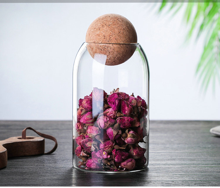 Japanese high borosilicate glass coffee bean storage tank tea sealed as cans of household food grains, receive a jar