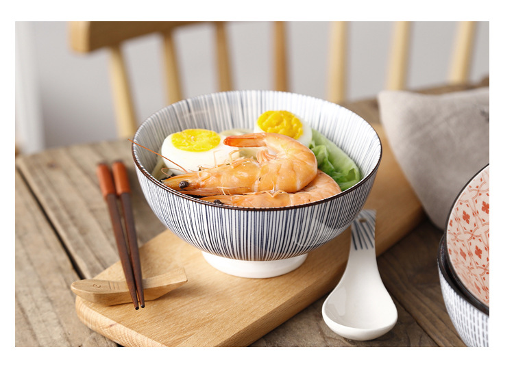 Kate Japanese - style tableware ceramic bowl and wind system under the glaze color the food bowl of porridge soup 6 inches tall with rainbow such as bowl bowl