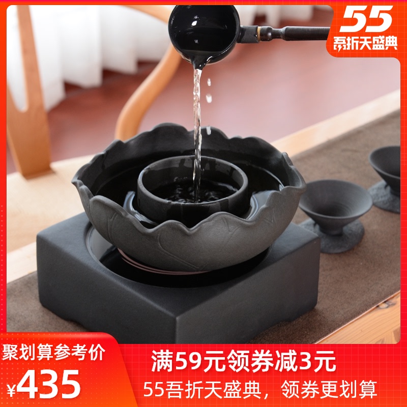 Japanese coarse pottery hand - made boiled tea machine electricity TaoLu puer tea points teaspoons kung fu tea tea bowl of boiled suit the teapot