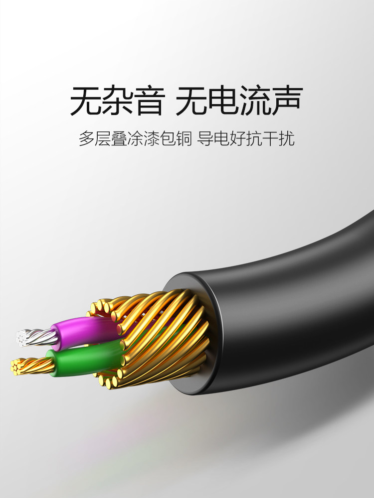 Darewin Headphone Extension Cable, Audio Cable, Computer 3.5mm Connection Cable, Male-To-Female Connector for Speakers