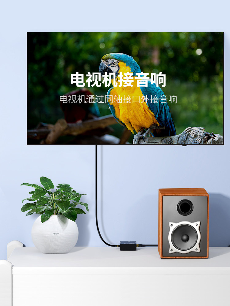 Daerwen Coaxial Audio Converter Spdif Digital Optical Fiber to Rca Analog Aux Tv Output Audio Cable Audio Dual Rca Tv Adapter Ps4