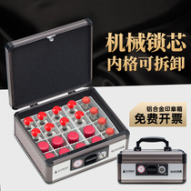 Stamp Box with Password Lock Aluminum Alloy Stamp Organizer Password Stamp Box Multifunctional Stamp Box