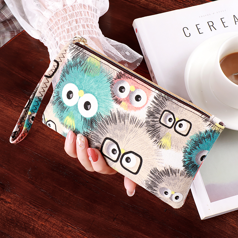 Wallet female 2022 new Korean version cartoon women's clutch bag casual long clutch bag simple fashion mobile phone bag
