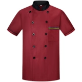 Шеф-повара Работа в одежде мужская летняя воздухопроницаемая кухонная кухонная одежда для чайного чайха китайский стиль черного шеф-повара одежда с короткими рукавами на заказ