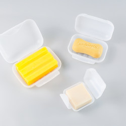Travel Square Soap Box Mini Portable Handmade Soap Box with Lid Sealed Laundry Draining Shampoo Soap Box Soap Holder