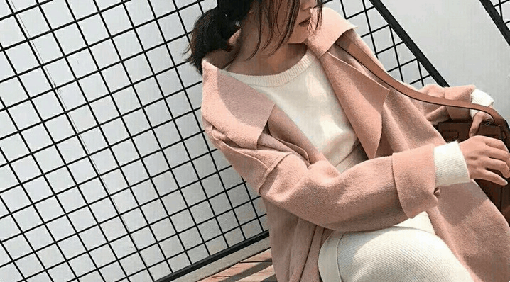 Châu Âu ga 2018 thu đông mới buông áo rộng lớn trong phần dài hai mặt giả áo len cashmere áo phao nữ dáng dài