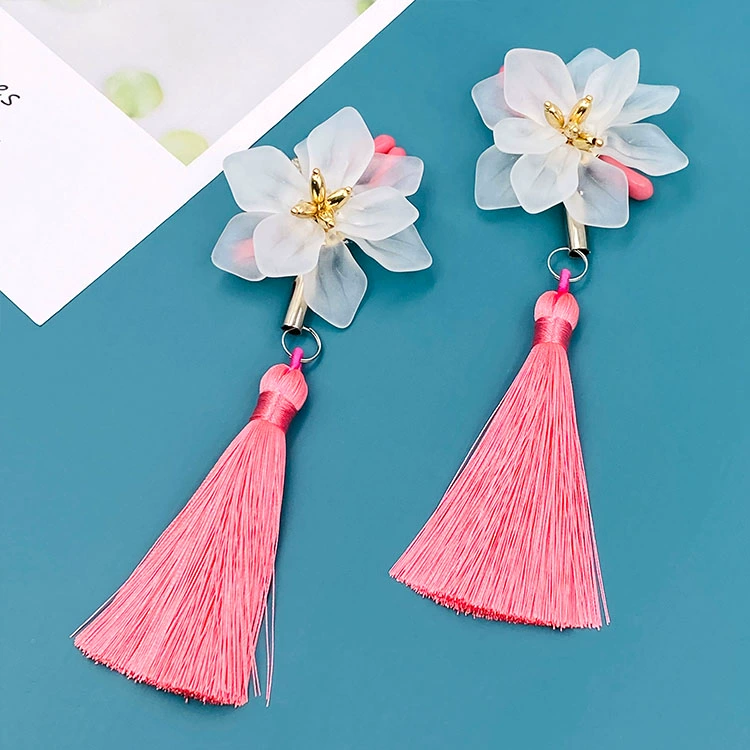 Ba chiều tua hoa khiêu dâm kẹp ngực tiếp liệu handmade kẹp ngực kim loại đồ chơi nữ SM tiếp liệu ngực phụ kiện