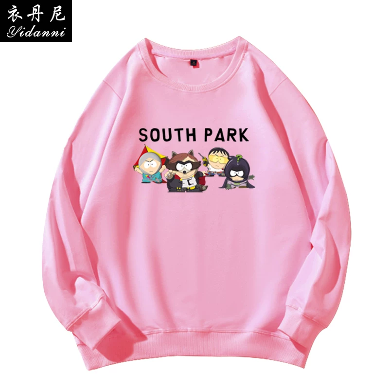 Южный парк Аниме круглый вырез свитер Southpark пародия игра мужские и женские свободные длинные рукава
