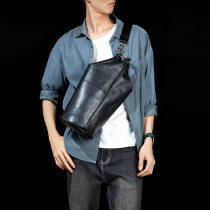 McCain for Street Trend Men Anti-theft Real Leather Brock Multifunctional Single Shoulder Bag Casual Head Casual Length Handle