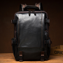 McCain for large capacity travel leather shoulder bag business leisure head skin backpack male computer package outdoor