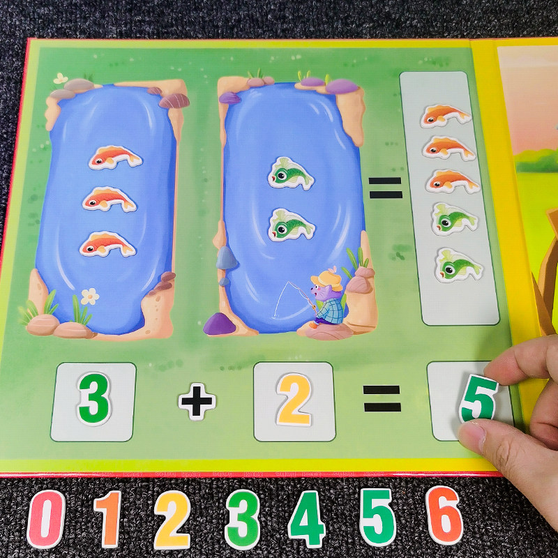 Big class mathematics area materials kindergarten middle class puzzle area toys within 10 addition and subtraction digital decomposition teaching aids