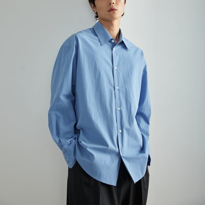 Npopo Long Cotton Organic Material, Akiyama Traditional Handmade Solid Color Long-Sleeved Lapel Shirt, Casual Breathable Shirt for Men Npopo Long Cotton Organic Material, Akiyama Traditional Handmade Solid Color Long-Sleeved Lapel Shirt, Casual Breathable Shirt for Men